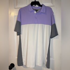 adidas Lavender and Gray Polo Shirt